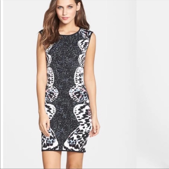 BCBGMAXAZRIA Audrie Butterfly Bodycon Dress - Picture 2 of 8